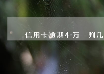 信用卡逾期4万 判几年
